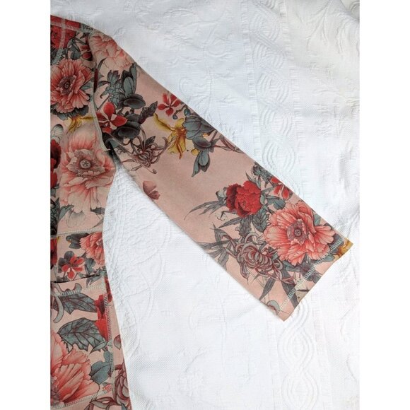 Solitaire Anthropologie Jacket Cardigan XS Faux Suede Floral Open Front Boho - Picture 3 of 14